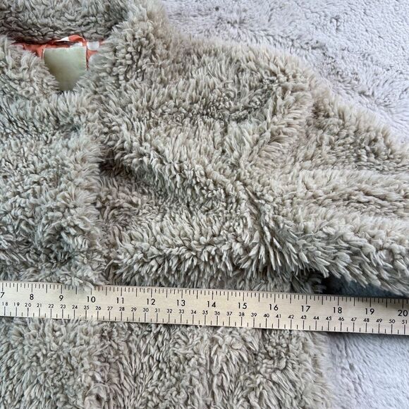 Anthropologie Elevenses Womens Size 2 XS Deep Pile Fleece Teddy Jacket Mob Wife - Picture 7 of 10